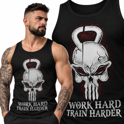 TANK TOP NA SIŁOWNIĘ   WORK HARD